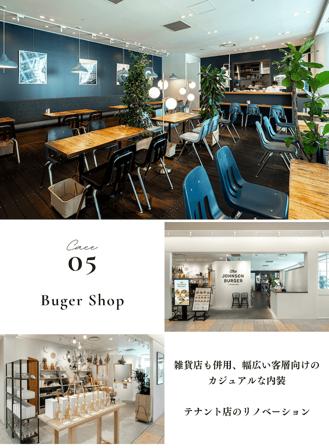 4：ティーラウンジ／ビジネス利用も想定したスタイリッシュな寛ぎ空間／テナント店のリノベーション